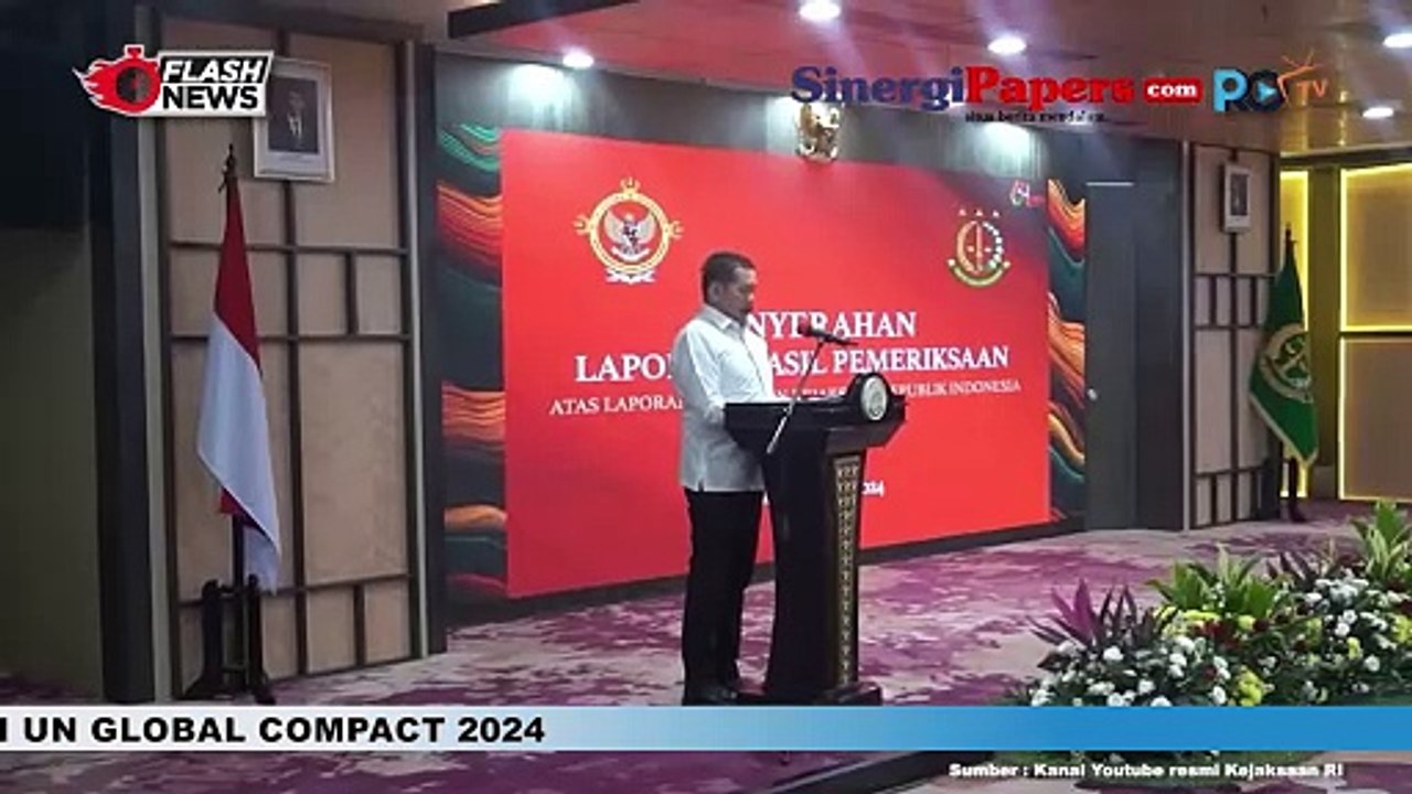 Penyerahan laporan Hasil Pemeriksaan Atau LHP atas laporan Keuangan kejaksaan RI Tahun 2023