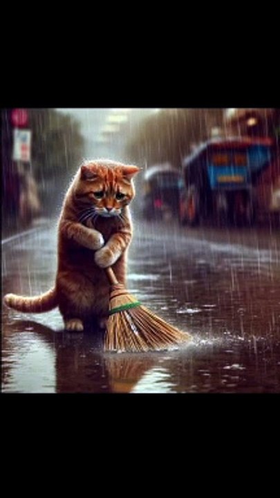 Poor but loving cat