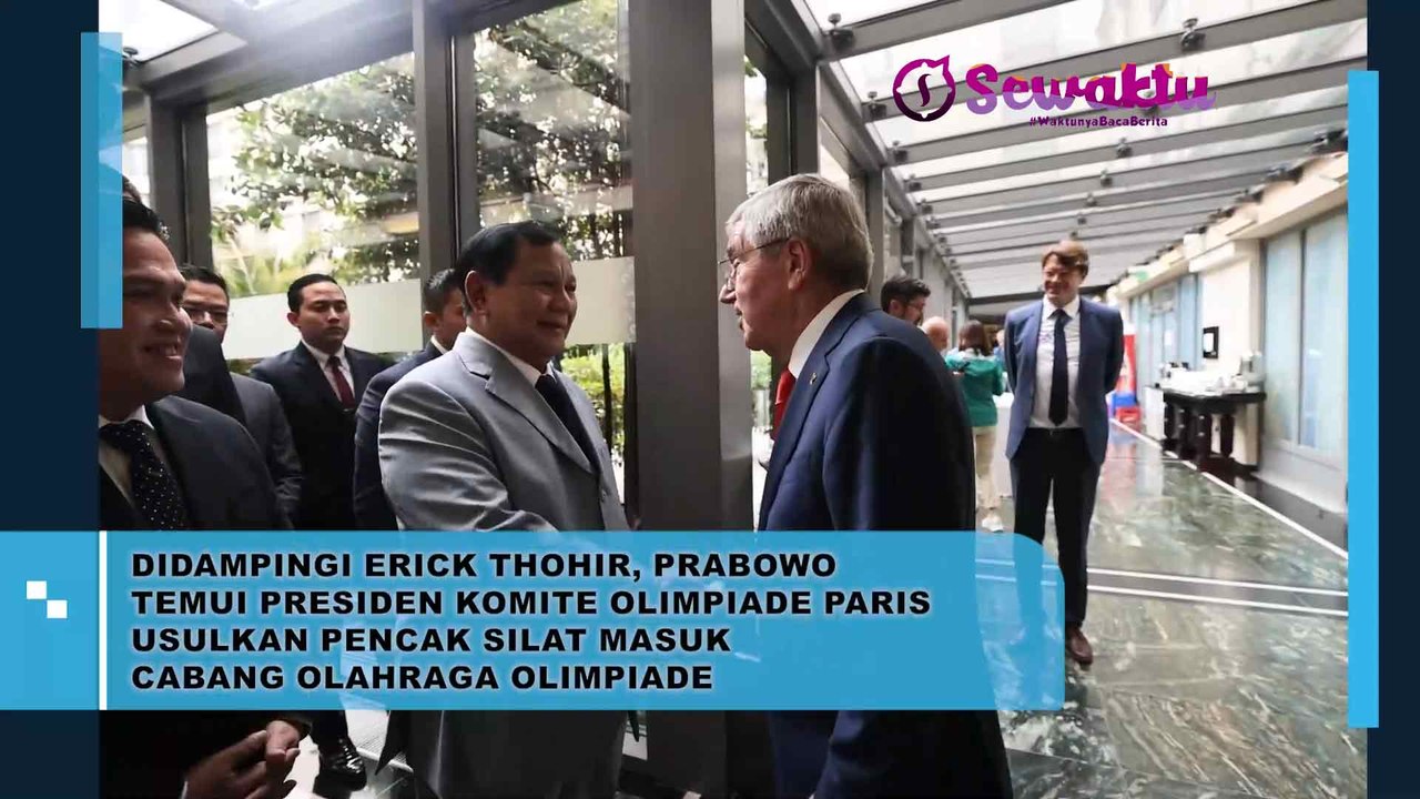 Pertemuan Antara Prabowo Subianto, Yang Didampingi Oleh Erick Thohir, Dengan Presiden Komite Olimpiade Paris