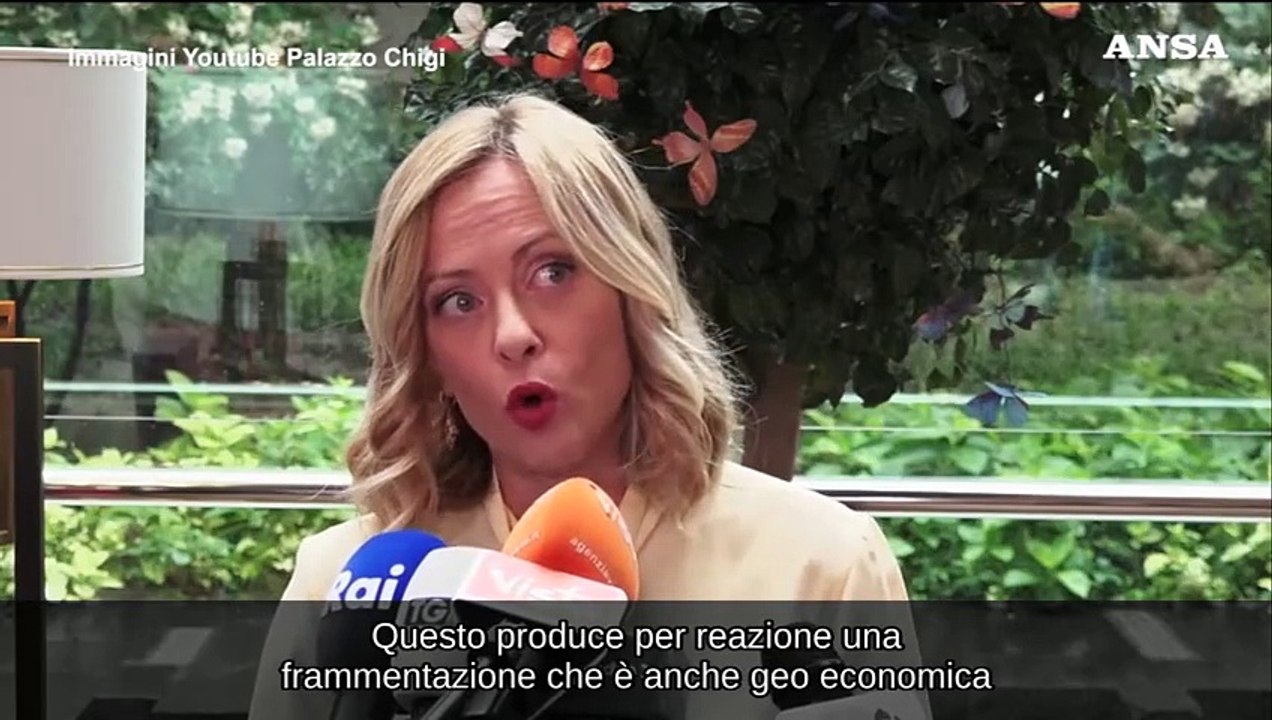 Meloni: "Chiari con la Cina, smetta di sostenere la Russia"