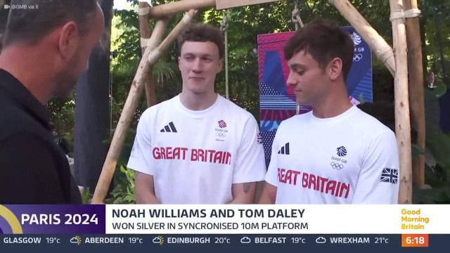 Tom Daley is letting Noah Williams tattoo him to celebrate Olympic win