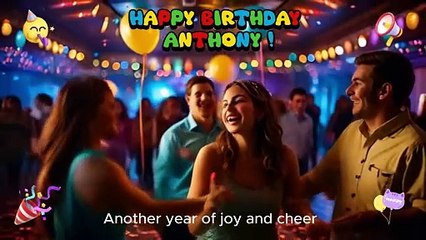 Celebrate Anthony's Birthday!  New 2024 Birthday Song for Anthony | Joyful Music 