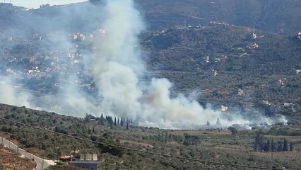 تصاعد أعمدة الدخان بعد تبادل للقصف بين حزب الله وإسرائيل