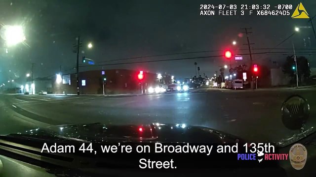 Wild Video Shows Man Shooting at LAPD Officers With a Machine Gun During Traffic Stop