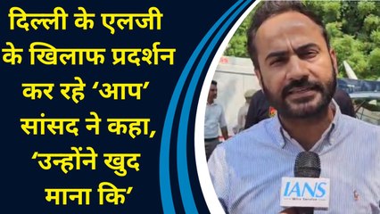 Delhi के LG के खिलाफ प्रदर्शन कर रहे AAP सांसद ने कहा, ‘उन्होंने खुद माना कि...’