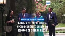 Giorgia Meloni denuncia apoio económico chinês ao esforço de guerra russo