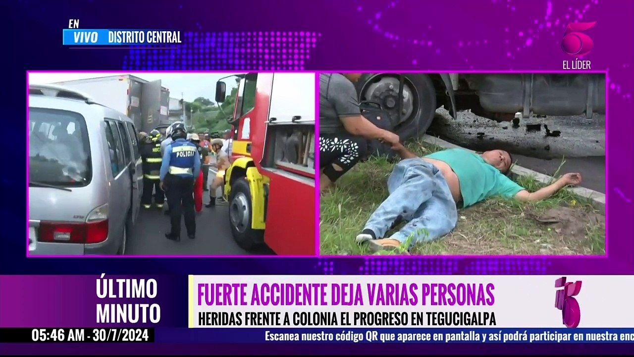 Accidente vial entre camión y microbús en FF.AA