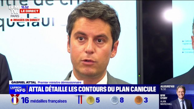 Canicule: Nous allons suivre la situation de très près , déclare Gabriel Attal