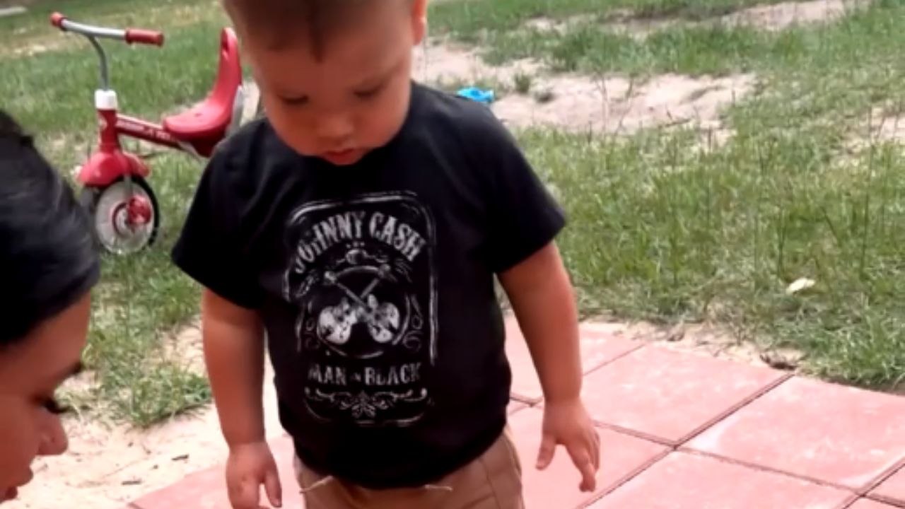 Adorable kid refuses to be intimidated by fireworks as he stomps on them