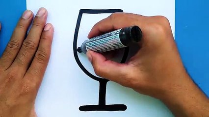 How to draw a Cute Drink Glass of Water, Draw cute things