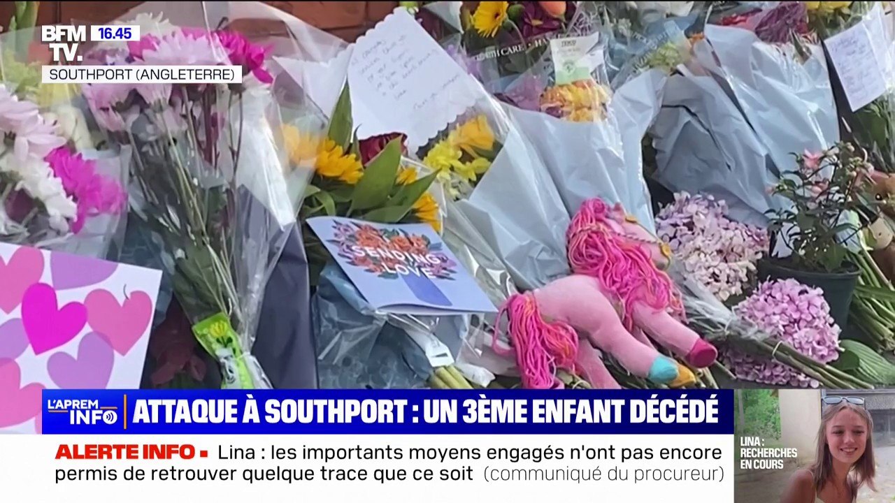 "Des enfants innocents qui vont à l'école et ne rentrent pas chez eux, c'est horrible": l'émotion à Southport, au Royaume-Uni, après une attaque meurtrière au couteau