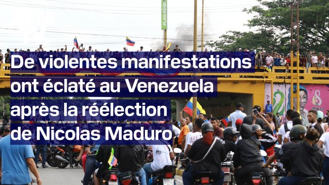 La réélection de Nicolas Maduro est contestée au Venezuela, de violentes manifestations ont éclaté
