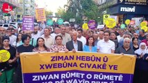 Kürtçe'ye dönük saldırılar Diyarbakır'da protesto ediliyor... Kürtçe yazıların silindiği yerde açıklama yapılıyor