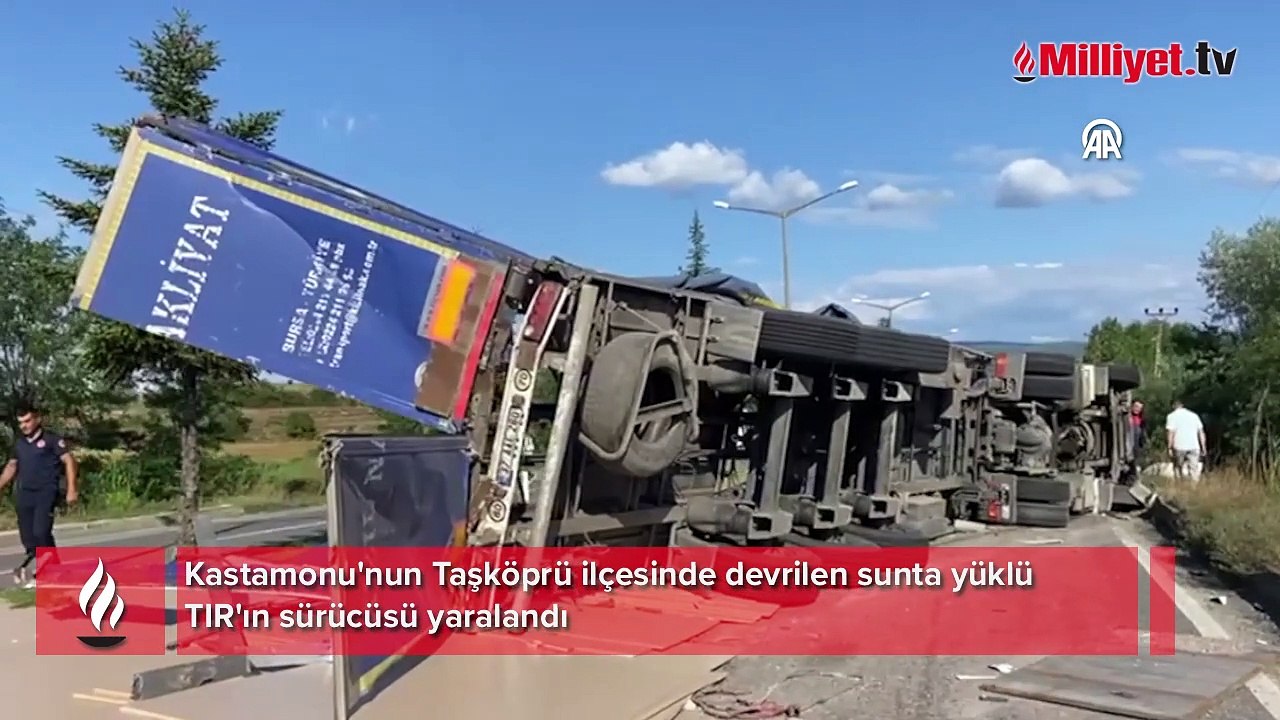 TIR devrilen Kastamonu-Sinop kara yolu tek yönlü ulaşıma kapandı