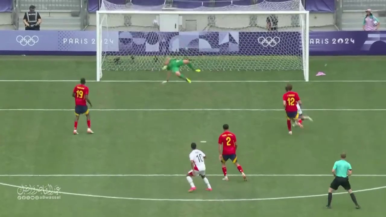ملخص مباراة مصر واسبانيا _ اولمبياد باريس 30-7-2024