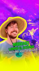Mr. beast logró retirar 15 mil toneladas de basura del océano