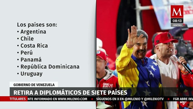 Maduro exige retirar de forma inmediata a diplomáticos de 7 países
