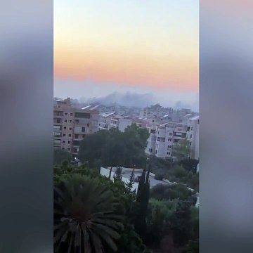 İsrail'in Hizbullah'ın Beyrut'taki kalesine saldırı anı kamerada