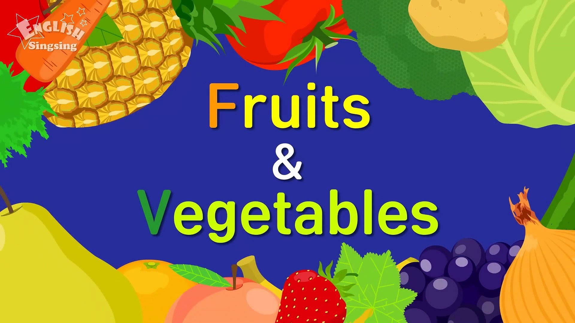 Kids vocabulary -[Old] Fruits & Vegetables - Learn English for kids - English educational video