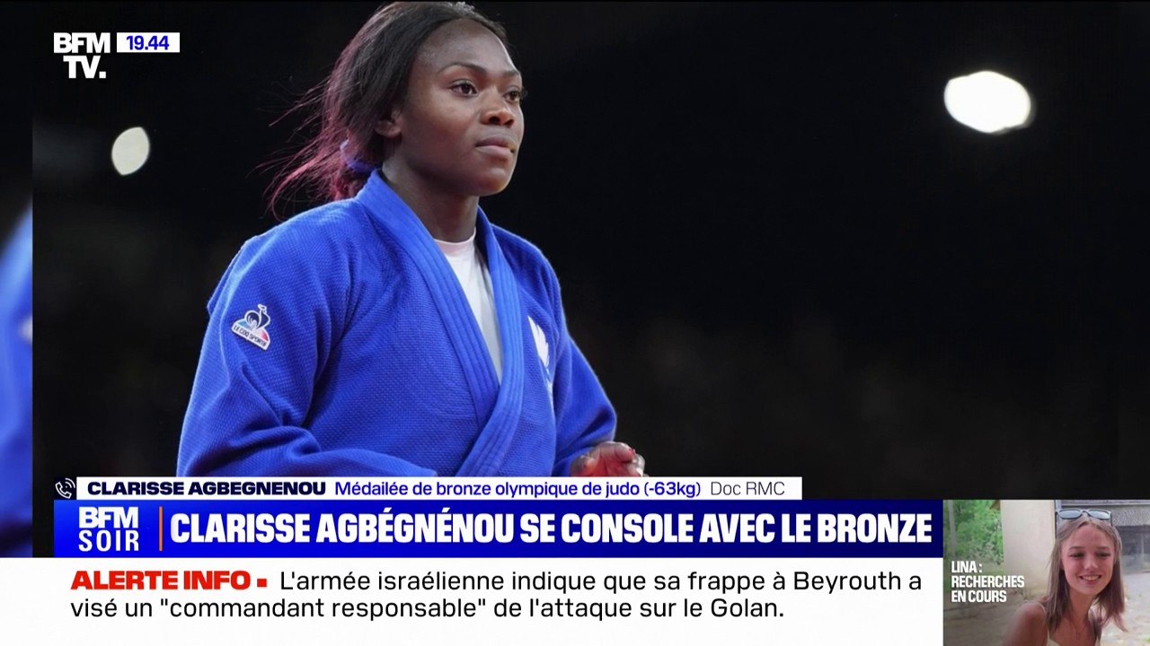 Clarisse Agbegnenou médaille de bronze de judo: "Je ne pouvais pas penser qu'après une grossesse, je pouvais revenir et faire une médaille olympique"