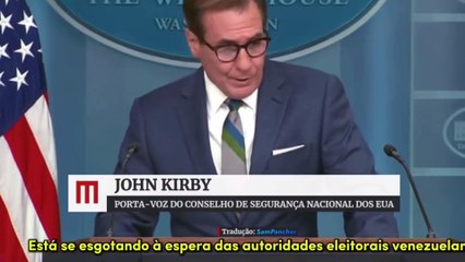 VÍDEO: Porta-voz dos EUA dispara contra Venezuela após demora na divulgação de dados; assista