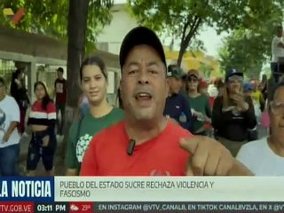 Pueblo del estado Sucre rechaza los actos violentos y vandálicos en el país