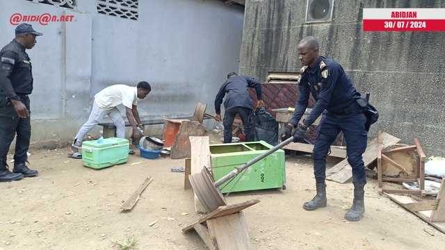 La brigade de lutte contre le désordre urbain fait une descente à Cocody