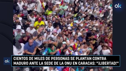 Download Video: Miles de venezolanos se plantan ante la sede de la ONU en Caracas contra Maduro: 