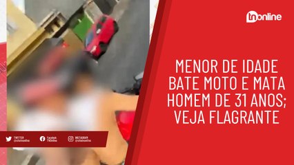 Menor de idade bate moto e mata homem de 31 anos; veja flagrante
