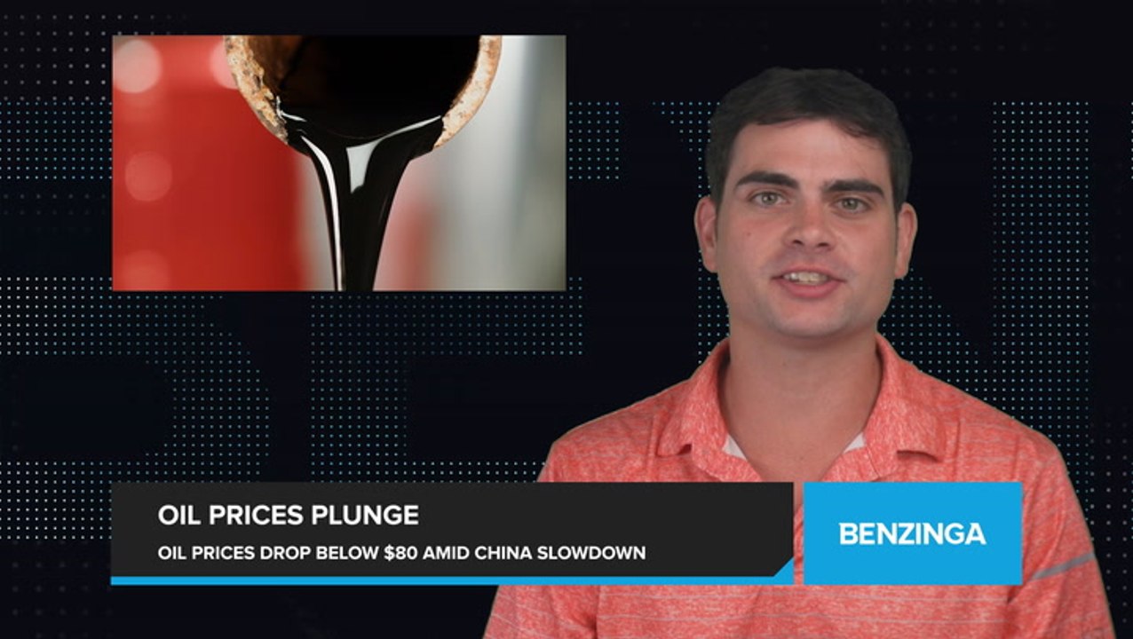 Oil Prices Plunge Below $80 a Barrel as China's Economic Slowdown Raises Concerns About Global Demand