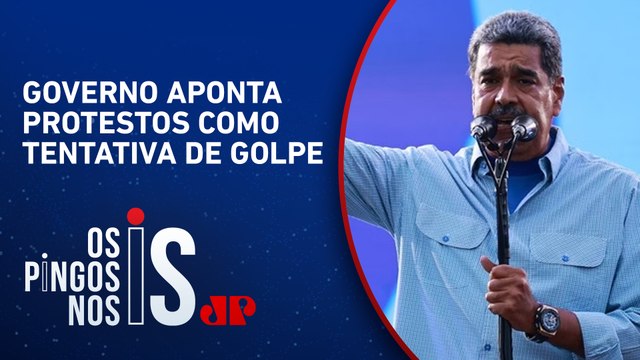 Maduro fala para centenas de apoiadores em meio a protestos contra sua reeleição