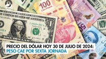 Precio del dólar hoy 30 de julio de 2024: Peso cae por sexta jornada