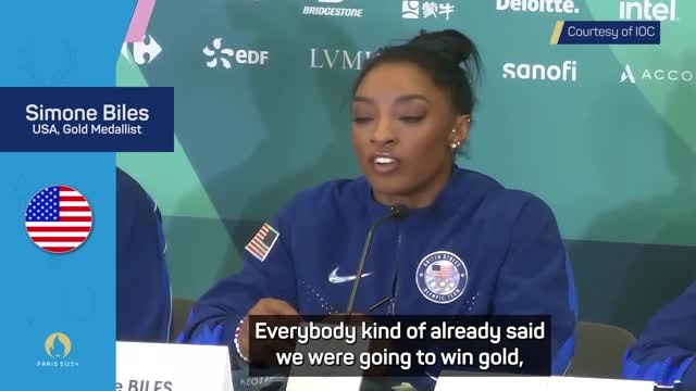 The pressure felt different - Biles after winning gold in Paris