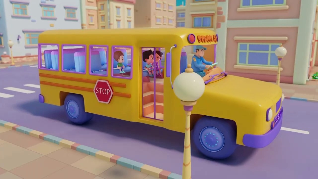 The wheels on the bus go round and round _ More Nursery Rhymes _ Kids Educational Cartoons(720P_HD)