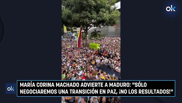 María Corina Machado advierte a maduro: Sólo negociaremos una transición en paz, ¡No los resultados!