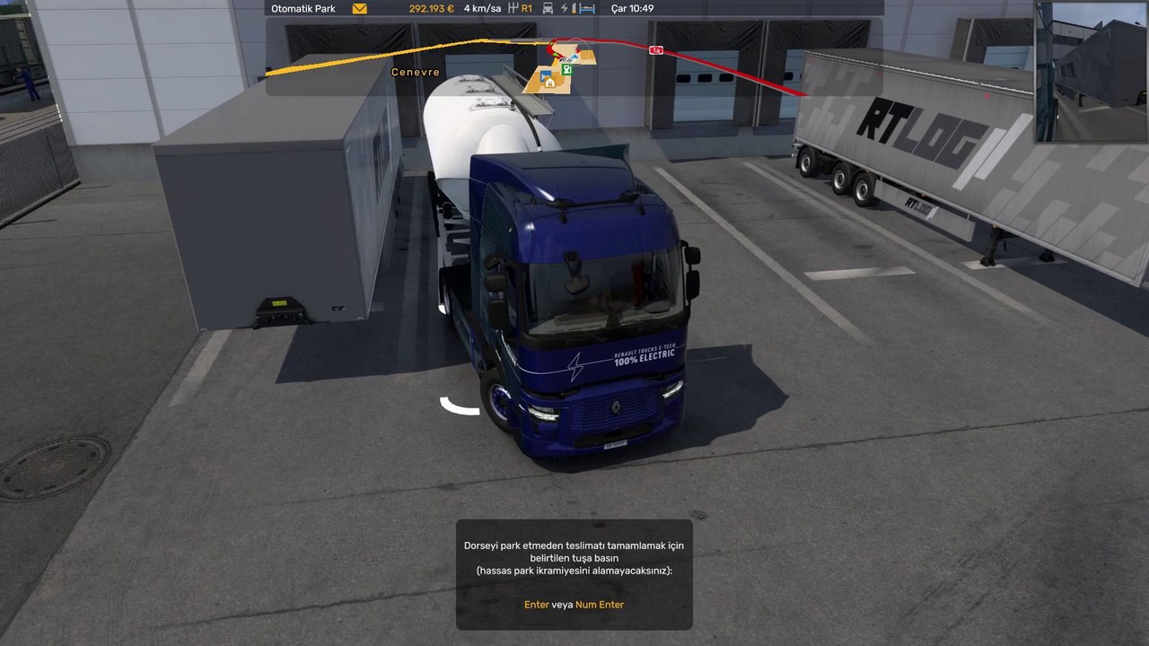 Sand - Start:Bern * Destination:Geneva #Electric #Renault model #Trucks #ETS2 -Euro Truck Simulator