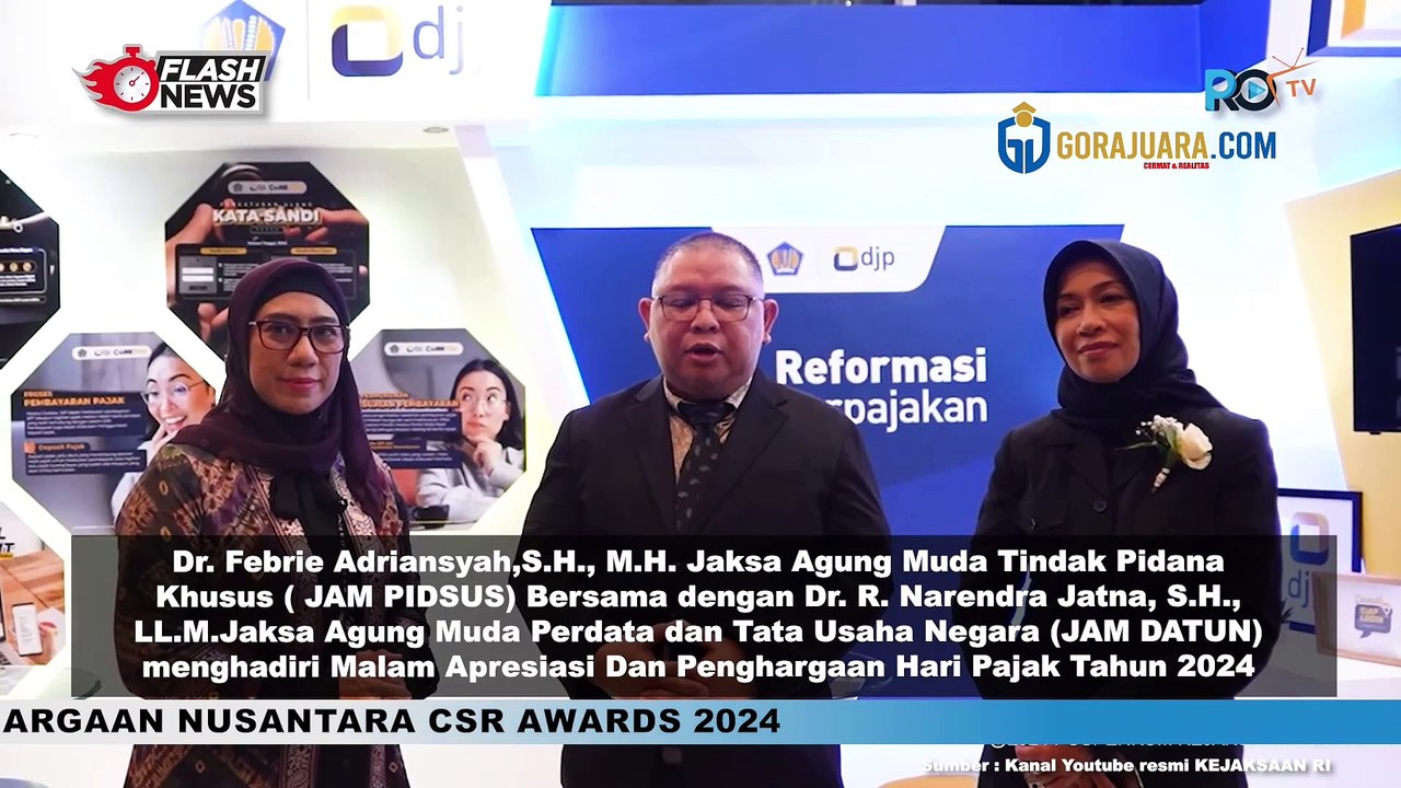 JAM PIDSUS DAN JAM DATUN TERIMA PENGHARGAAN PENDUKUNG REFORMASI PERPAJAKAN TAHUN 2024