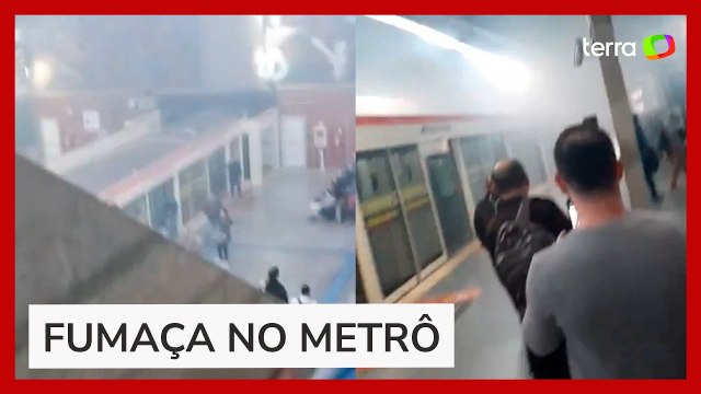 Falha em freio de trem causa fumaça e desespera passageiros no Metrô de São Paulo