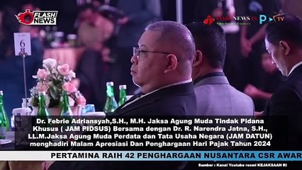 JAMPIDSUS DAN JAMDATUN TERIMA PENGHARGAAN PENDUKUNG REFORMASI PERPAJAKAN TAHUN 2024