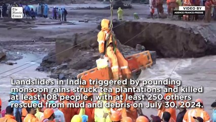 Rescue operation underway as 108 killed in India landslides