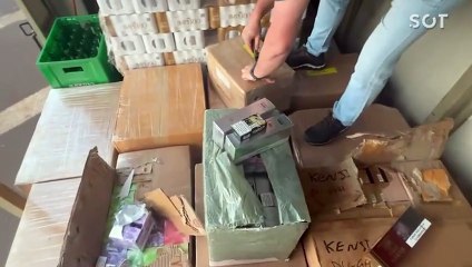 Dupla Carga: Cerveja e contrabando são apreendidos pela PF em caminhões na BR-277