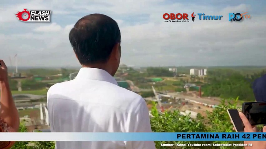 PRESIDEN JOKOWI TINJAU KAWASAN ISTANA DI IKN BARENG AWAK MEDIA