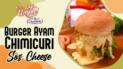 Burger Ayam Chimicuri Sos Cheese