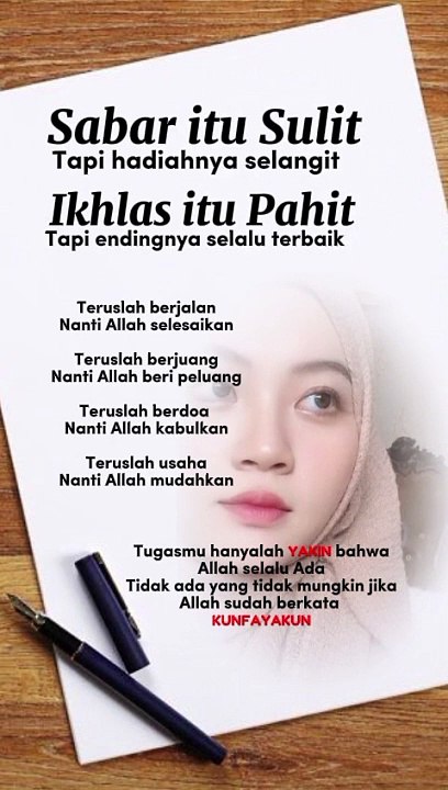 Sabar itu SULIT, ikhlas itu PAHIT