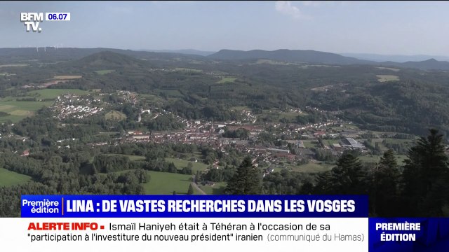 Disparition de Lina: de vastes recherches menées dans les Vosges