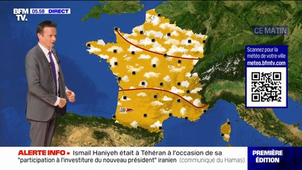 Des orages dans le nord du pays accompagnés de fortes chaleurs dans l'ensemble de l'Hexagone