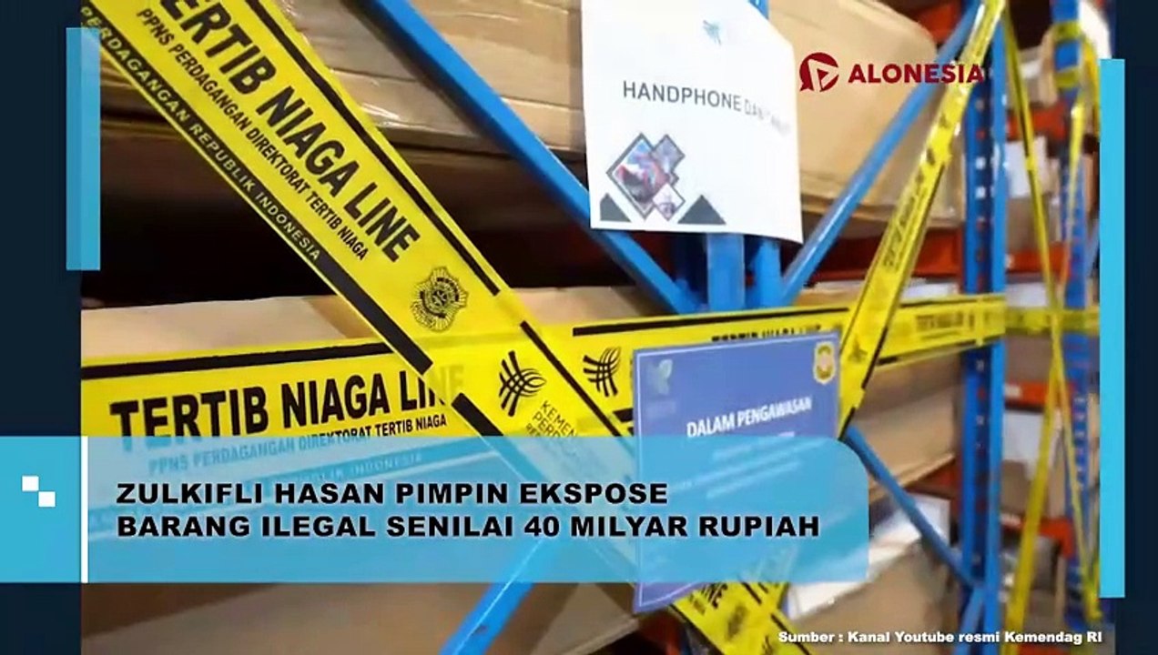 Zulkifli Hasan Pimpin Ekspose Barang Ilegal Senilai 40 Miliar Rupiah
