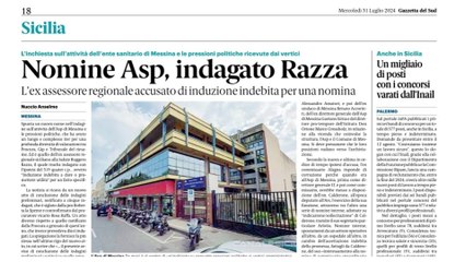 Rassegna stampa Messina 31 luglio 2024