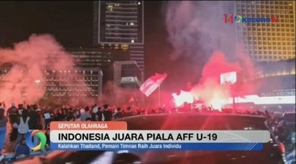 Euforia Kemenangan Garuda Muda, Suporter Ceburkan Diri di Kolam Bundaran HI