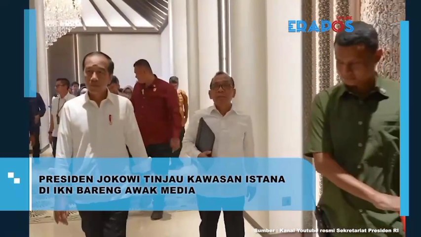 Presiden Jokowi Tinjau Kawasan Istana Di IKN Bareng Awak Media